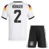 Camisola + Calções Alemanha Rudiger 2 Criança Equipamento 1ª Mundial 2026 Camisola + Calções Alemanha Rudiger 2 Criança Equipamento 1ª Mundial 2026