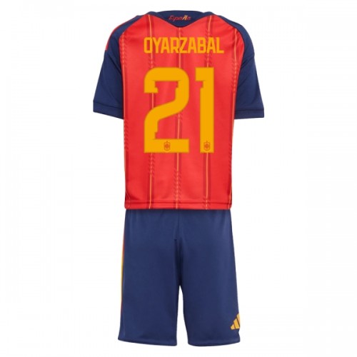 Camisola + Calções Espanha OYARZABAL 21 Criança Equipamento 1ª Mundial 2026 Camisola + Calções Espanha OYARZABAL 21 Criança Equipamento 1ª Mundial 2026