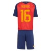 Camisola + Calções Espanha Rodrigo 16 Criança Equipamento 1ª Mundial 2026 Camisola + Calções Espanha Rodrigo 16 Criança Equipamento 1ª Mundial 2026