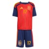Camisola + Calções Espanha Williams JR 17 Criança Equipamento 1ª Mundial 2026