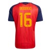 Camisola Espanha Rodrigo 16 Homen Equipamento 1ª Mundial 2026 Camisola Espanha Rodrigo 16 Homen Equipamento 1ª Mundial 2026