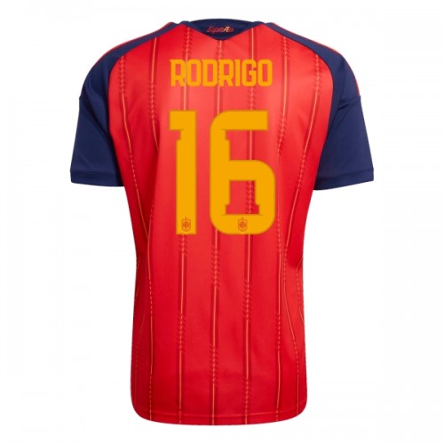 Camisola Espanha Rodrigo 16 Homen Equipamento 1ª Mundial 2026 Camisola Espanha Rodrigo 16 Homen Equipamento 1ª Mundial 2026
