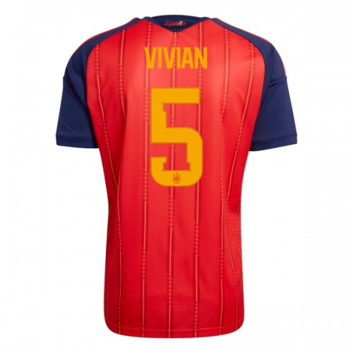 Camisola Espanha Vivian 5 Homen Equipamento 1ª Mundial 2026 Camisola Espanha Vivian 5 Homen Equipamento 1ª Mundial 2026