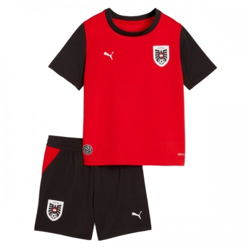 Camisola + Calções Áustria Criança Equipamento 1ª Mundial 2026 Camisola + Calções Áustria Criança Equipamento 1ª Mundial 2026