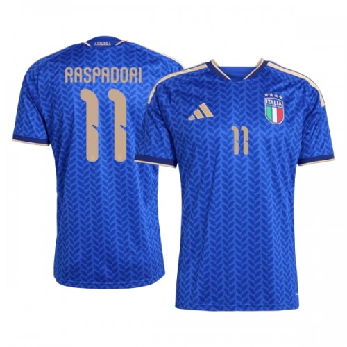 Camisola Itália Raspadori 11 Homen Equipamento 1ª Mundial 2026 Camisola Itália Raspadori 11 Homen Equipamento 1ª Mundial 2026