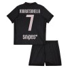 Camisola + Calções Paris Saint-Germain Kvaratskhelia 7 Jordan Criança Equipamento 4ª 2025-26 Camisola + Calções Paris Saint-Germain Kvaratskhelia 7 Jordan Criança Equipamento 4ª 2025-26