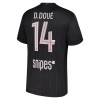 Camisola Paris Saint-Germain D. Doue 14 Jordan Homen Equipamento 4ª 2025-26