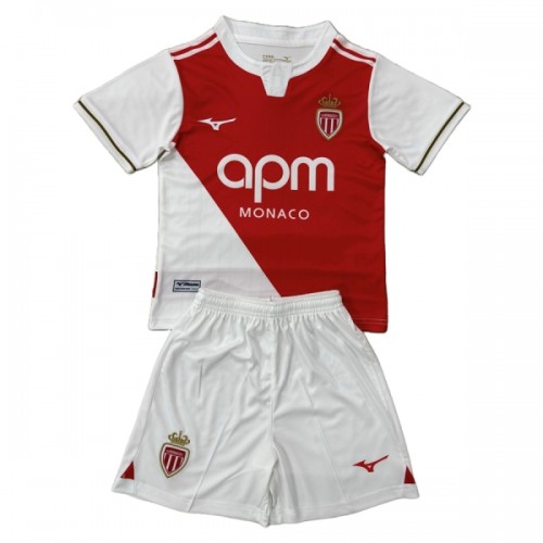 Camisola + Calções AS Monaco Criança Equipamento 1ª 2025-26 Camisola + Calções AS Monaco Criança Equipamento 1ª 2025-26