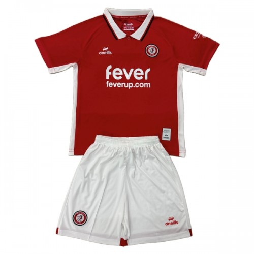Camisola + Calções Bristol City Criança Equipamento 1ª 2025-26 Camisola + Calções Bristol City Criança Equipamento 1ª 2025-26