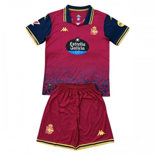 Camisola + Calções Deportivo de La Coruna Criança Equipamento 2ª 2025-26 Camisola + Calções Deportivo de La Coruna Criança Equipamento 2ª 2025-26