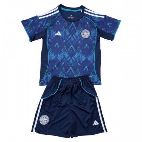 Camisola + Calções Leicester City Criança Equipamento 2ª 2025-26 Camisola + Calções Leicester City Criança Equipamento 2ª 2025-26