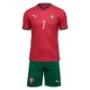Camisola + Calções Portugal Ronaldo 7 Criança Equipamento 1ª Mundial 2026
