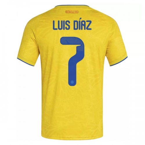 Camisola Colômbia Luis Diaz 7 Homen Equipamento 1ª Mundial 2026 Camisola Colômbia Luis Diaz 7 Homen Equipamento 1ª Mundial 2026