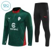 AC Milan Criança Conjunto de Moletom de Treino Quarto-Zíper 2025-26 Verde AC Milan Criança Conjunto de Moletom de Treino Quarto-Zíper 2025-26 Verde
