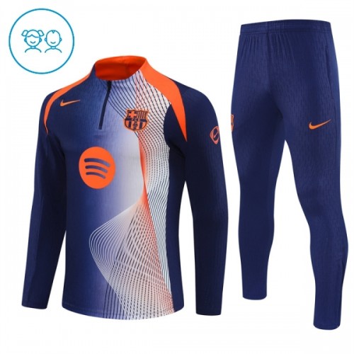 FC Barcelona Criança Conjunto de Moletom de Treino Quarto-Zíper 2025-26 Azul FC Barcelona Criança Conjunto de Moletom de Treino Quarto-Zíper 2025-26 Azul
