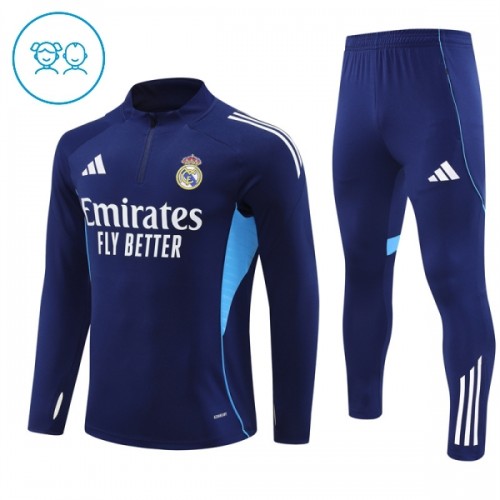 Real Madrid Criança Conjunto de Moletom de Treino Quarto-Zíper 2025-26 Navy Real Madrid Criança Conjunto de Moletom de Treino Quarto-Zíper 2025-26 Navy