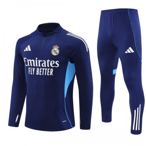 Real Madrid Homen Conjunto de Moletom de Treino Quarto-Zíper 2025-26 Navy Real Madrid Homen Conjunto de Moletom de Treino Quarto-Zíper 2025-26 Navy