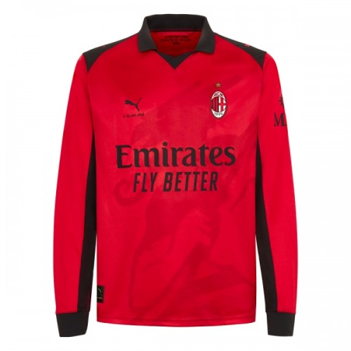Camisola AC Milan Manga Comprida Homen Equipamento 4ª 2025-26 Camisola AC Milan Manga Comprida Homen Equipamento 4ª 2025-26
