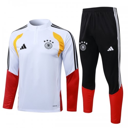Alemanha Homen Conjunto de Moletom de Treino Quarto-Zíper 2026-27 Branca Alemanha Homen Conjunto de Moletom de Treino Quarto-Zíper 2026-27 Branca