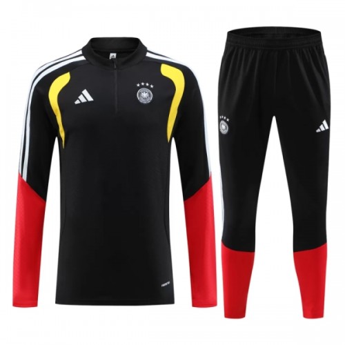 Alemanha Homen Conjunto de Moletom de Treino Quarto-Zíper 2026-27 Preta Alemanha Homen Conjunto de Moletom de Treino Quarto-Zíper 2026-27 Preta