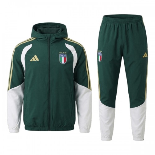 Itália Homen Casaco Capuz Treino 2026-27 Verde Itália Homen Casaco Capuz Treino 2026-27 Verde