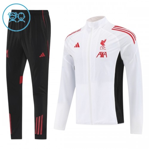 Liverpool Criança Casaco de Treino Conjunto 2025-26 Branca Liverpool Criança Casaco de Treino Conjunto 2025-26 Branca