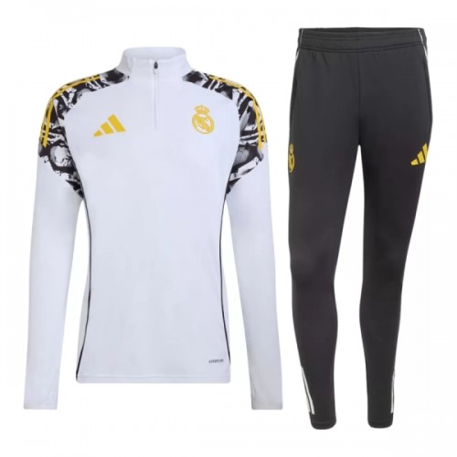 Real Madrid Homen Conjunto de Moletom de Treino Quarto-Zíper 2026-27 Branca Real Madrid Homen Conjunto de Moletom de Treino Quarto-Zíper 2026-27 Branca