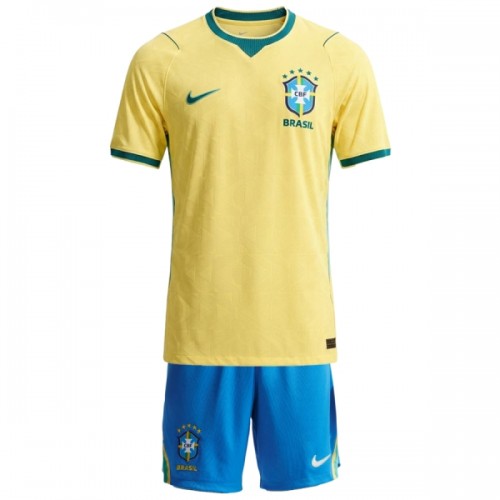 Camisola + Calções Brasil Criança Equipamento 1ª Mundial 2026 Camisola + Calções Brasil Criança Equipamento 1ª Mundial 2026