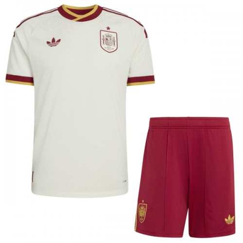 Camisola + Calções Espanha Criança Equipamento 2ª Mundial 2026 Camisola + Calções Espanha Criança Equipamento 2ª Mundial 2026