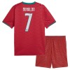 Camisola + Calções Portugal Ronaldo 7 Criança Equipamento 1ª Mundial 2026 Camisola + Calções Portugal Ronaldo 7 Criança Equipamento 1ª Mundial 2026