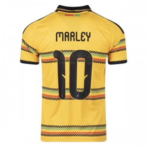 Camisola Jamaica Bob Marley 10 Homen Equipamento 1ª Mundial 2026 Camisola Jamaica Bob Marley 10 Homen Equipamento 1ª Mundial 2026