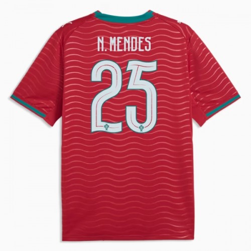 Camisola Portugal Nuno Mendes 25 Homen Equipamento 1ª Mundial 2026 Camisola Portugal Nuno Mendes 25 Homen Equipamento 1ª Mundial 2026