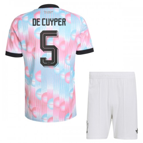Camisola + Calções Bélgica De Cuyper 5 Criança Equipamento 2ª Mundial 2026 Camisola + Calções Bélgica De Cuyper 5 Criança Equipamento 2ª Mundial 2026