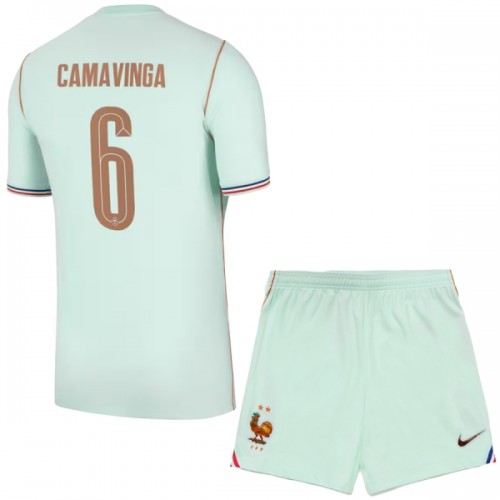 Camisola + Calções França Camavinga 6 Criança Equipamento 2ª Mundial 2026 Camisola + Calções França Camavinga 6 Criança Equipamento 2ª Mundial 2026