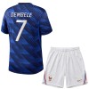 Camisola + Calções França O. Dembele 7 Criança Equipamento 1ª Mundial 2026 Camisola + Calções França O. Dembele 7 Criança Equipamento 1ª Mundial 2026