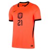 Camisola + Calções Holanda Frenkie de Jong 21 Criança Equipamento 1ª Mundial 2026
