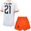 Camisola + Calções Holanda Frenkie de Jong 21 Criança Equipamento 2ª Mundial 2026 Camisola + Calções Holanda Frenkie de Jong 21 Criança Equipamento 2ª Mundial 2026