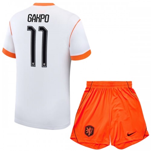 Camisola + Calções Holanda Gakpo 11 Criança Equipamento 2ª Mundial 2026 Camisola + Calções Holanda Gakpo 11 Criança Equipamento 2ª Mundial 2026