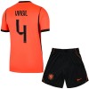 Camisola + Calções Holanda Virgil 4 Criança Equipamento 1ª Mundial 2026 Camisola + Calções Holanda Virgil 4 Criança Equipamento 1ª Mundial 2026