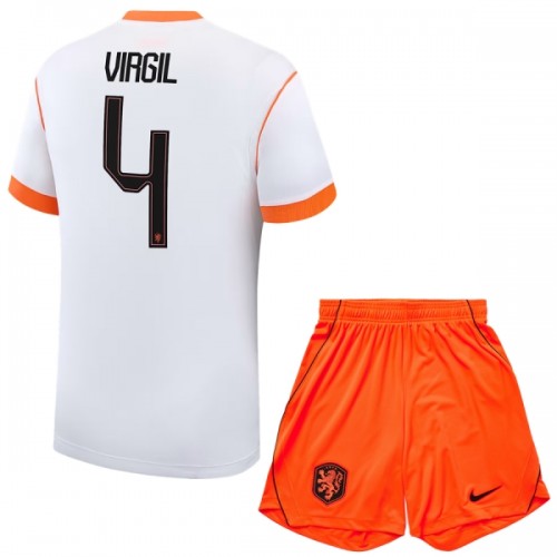 Camisola + Calções Holanda Virgil 4 Criança Equipamento 2ª Mundial 2026 Camisola + Calções Holanda Virgil 4 Criança Equipamento 2ª Mundial 2026