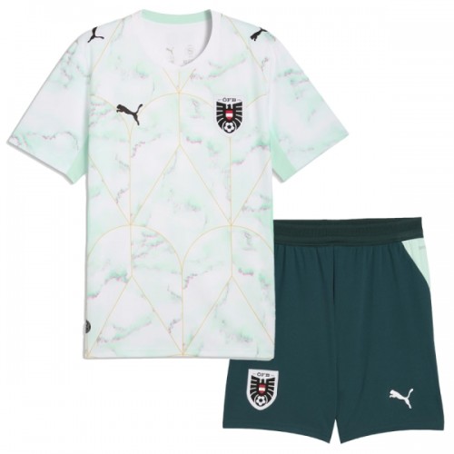 Camisola + Calções Áustria Criança Equipamento 2ª Mundial 2026 Camisola + Calções Áustria Criança Equipamento 2ª Mundial 2026