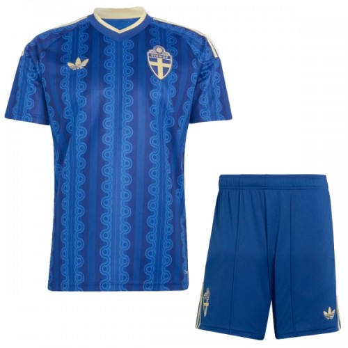 Camisola + Calções Suécia Criança Equipamento 2ª Mundial 2026 Camisola + Calções Suécia Criança Equipamento 2ª Mundial 2026