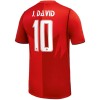 Camisola Canadá J. David 10 Homen Equipamento 1ª Mundial 2026 Camisola Canadá J. David 10 Homen Equipamento 1ª Mundial 2026