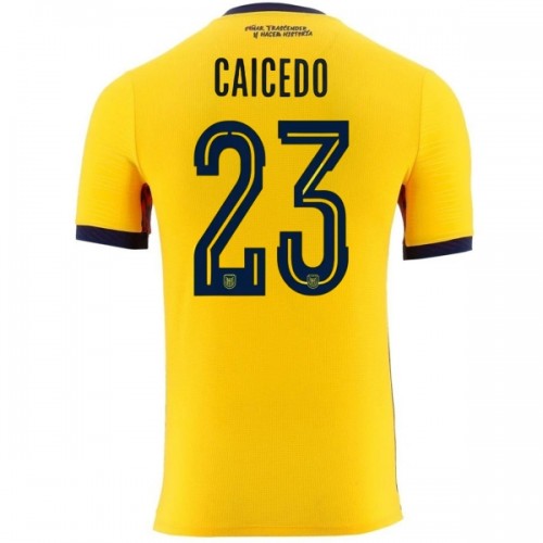 Camisola Ecuador Caicedo 23 Homen Equipamento 1ª Mundial 2026 Camisola Ecuador Caicedo 23 Homen Equipamento 1ª Mundial 2026