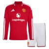 Camisola + Calções Manchester United Criança Manga Comprida Equipamento 1ª 2026-27 Camisola + Calções Manchester United Criança Manga Comprida Equipamento 1ª 2026-27