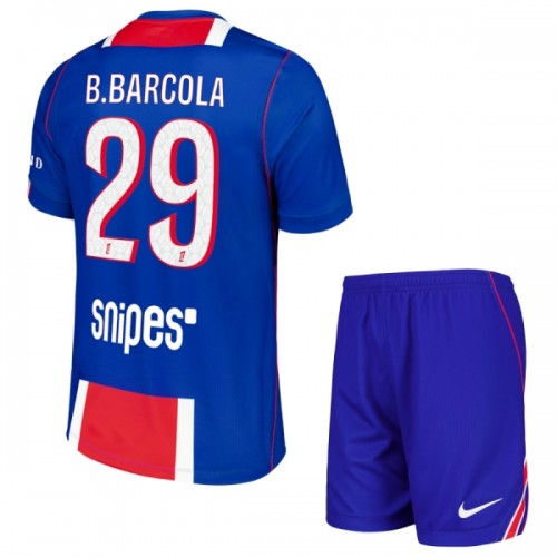 Camisola + Calções Paris Saint-Germain Bradley Barcola 29 Criança Equipamento 1ª 2026-27 Camisola + Calções Paris Saint-Germain Bradley Barcola 29 Criança Equipamento 1ª 2026-27