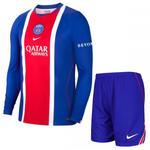 Camisola + Calções Paris Saint-Germain Criança Manga Comprida Equipamento 1ª 2026-27 Camisola + Calções Paris Saint-Germain Criança Manga Comprida Equipamento 1ª 2026-27