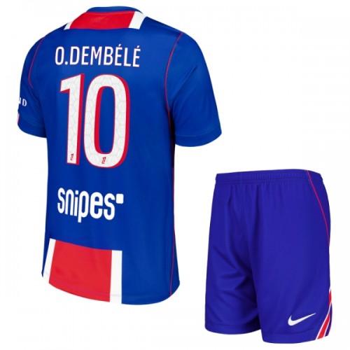 Camisola + Calções Paris Saint-Germain O. Dembele 10 Criança Equipamento 1ª 2026-27 Camisola + Calções Paris Saint-Germain O. Dembele 10 Criança Equipamento 1ª 2026-27