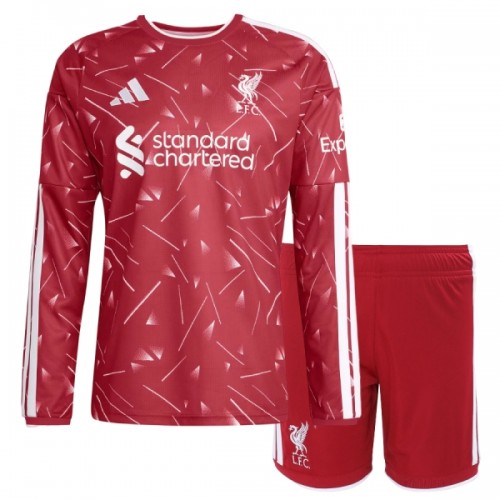 Camisola + Calções Liverpool Criança Manga Comprida Equipamento 1ª 2026-27 Camisola + Calções Liverpool Criança Manga Comprida Equipamento 1ª 2026-27