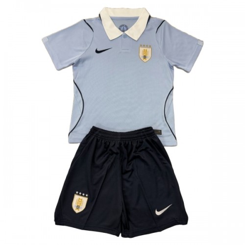 Camisola + Calções Uruguai Criança Equipamento 1ª Mundial 2026 Camisola + Calções Uruguai Criança Equipamento 1ª Mundial 2026